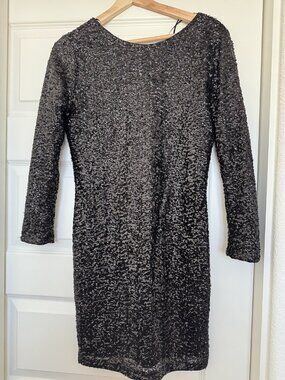 Black All over Sequin Dress